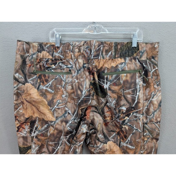 BassDash Men's Camo Pants Walker Waterproof 42x32 Hunting Fishing Ankle Zip NWT - Picture 5 of 16